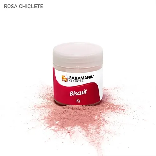 Corante de Biscuit - 75.098 - Rosa Chiclete 7g - Saramanil
