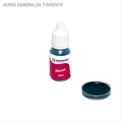 Pigmento Líquido para Biscuit - 75.506 - Verde Esmeralda 10ml - Saramanil