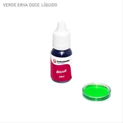 Corante Líquido para Biscuit - 85.017 - Verde Erva Doce 10ml - Sarama