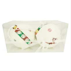 Bola Natal - 12cm - Branca - c/2un.