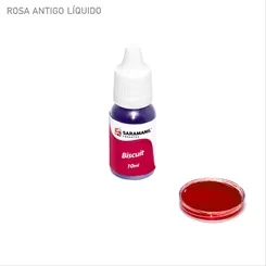 Corante Líquido para Biscuit - 85.022 - Rosa Antigo 10ml - Saraman