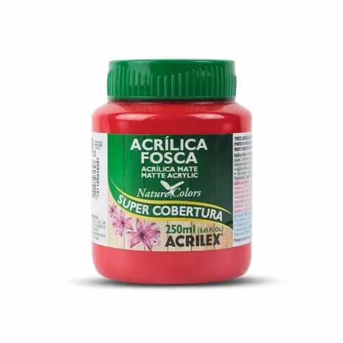 Tinta Acrílica - 250ml - Vermelho Fogo - 507 - Acrilex