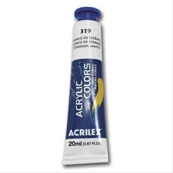 Acrylic Colors - 20ml - Branco de Titânio - 319 - Acrilex