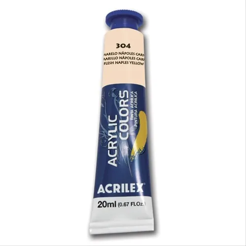 Acrylic Colors - 20ml - Amarelo Napoles Carne - 304 - Acrilex