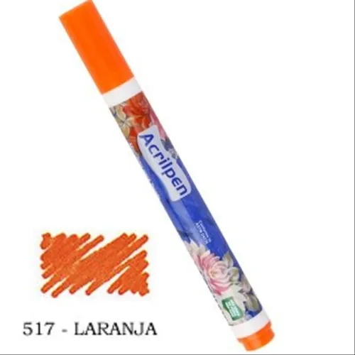 Acrilpen - Marcador de Tecido - Laranja - 517 - Acrilex