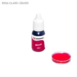 Corante Líquido para Biscuit - 85.010 - Rosa Claro 10ml - Saramanil