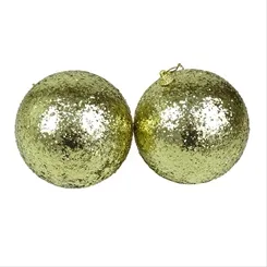 Bola Natal - 12cm - SDA80480G12 - Dourada - c/2un.