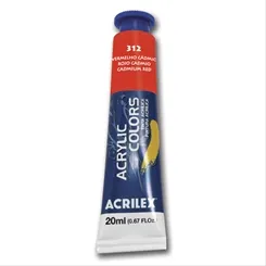 Acrylic Colors - 20ml - Vermelho Cadmio - 312 - Acrilex