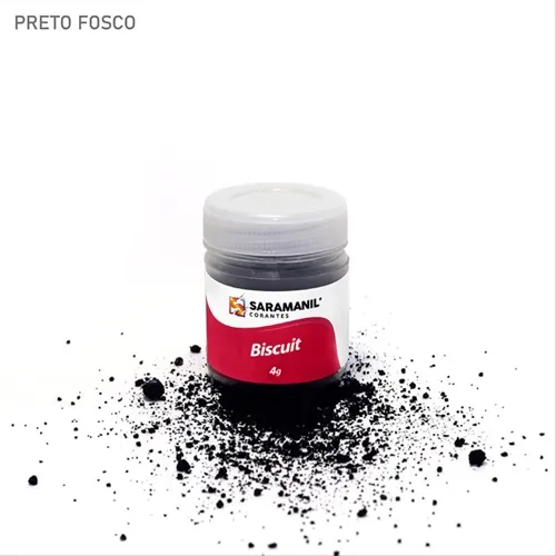 Corante de Biscuit - 75.604 - Preto Foscas 4g - Saramanil
