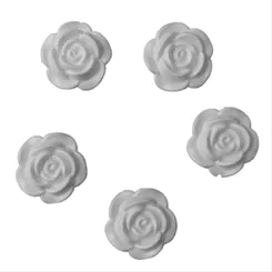 Aplique de Resina - Mini Rosa Delicada - 0400 - 1,5cm - 5 Un.