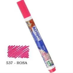 Acrilpen - Marcador de Tecido - Rosa - 537 - Acrilex