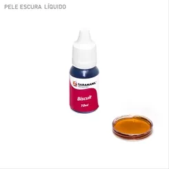 Corante Líquido para Biscuit - 85.004 - Pele Escura 10ml - Saramanil