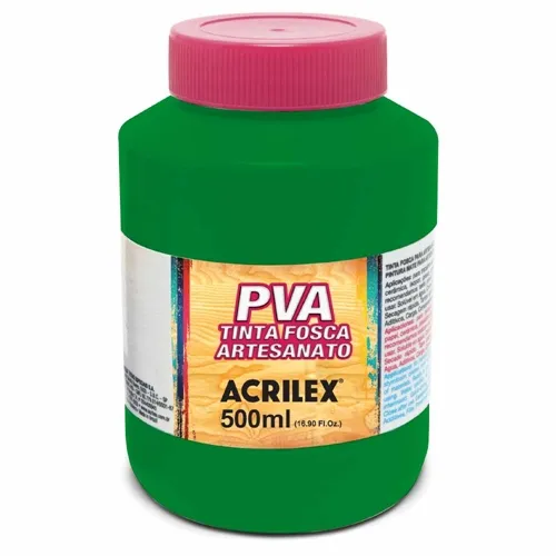 Tinta Plástica PVA - 500ml - Verde Folha - 510 - Acrilex