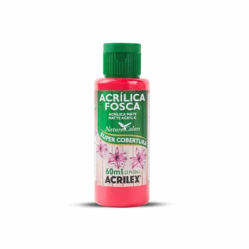 Tinta Acrílica Fosca - 60ml - Vermelho Vivo - 541 - Acrilex