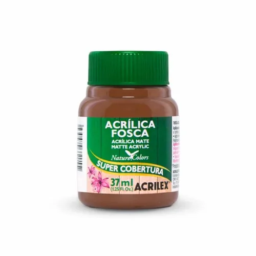 Tinta Acrílica Fosca - 37ml - Marrom - 531 - Acrilex
