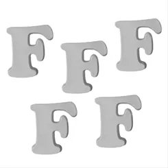 Resina Letra F - 5 Peças