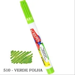 Acrilpen - Marcador de Tecido - Verde Folha - 510 - Acrilex