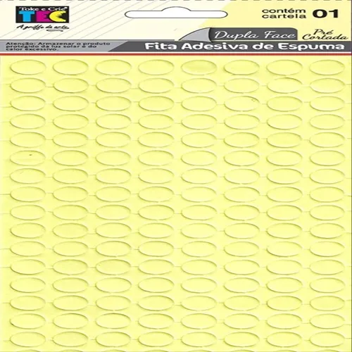 Fita Adesiva Espuma Dupla Face - Pré Cortada - Redonda - FAD005 - 6861 - Toke e Crie