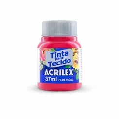Tinta Tecido Fosca - 37ml - Vermelho Bebê - 800 - Acrilex