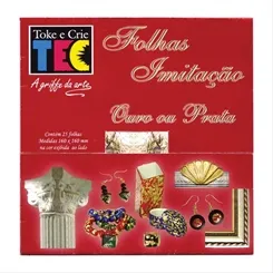 Folha Imitação Ouro c/ 25 Folhas - FO01 - 1860 - Toke e Crie