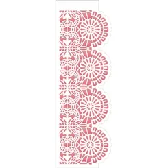 Stencil - 10x30cm - Negativo Renda VI - OPA2681 - Opa Criando Arte