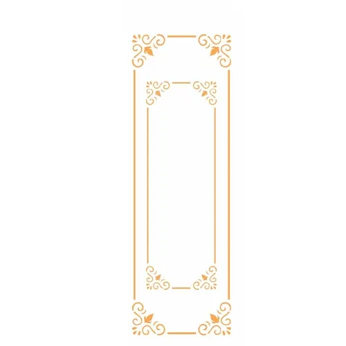 Stencil - 10x30cm - Dupla Moldura Cant Arabresco - OPA2423 - Opa Criando Arte