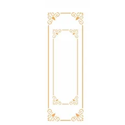 Stencil - 10x30cm - Dupla Moldura Cant Arabresco - OPA2423 - Opa Criando Arte