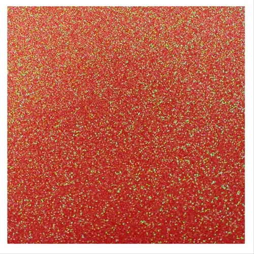 Folha de EVA Glitter - 40x60cm - Vermelho Neon -  Make+
