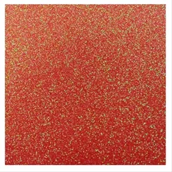 Folha de EVA Glitter - 40x60cm - Vermelho Neon -  Make+