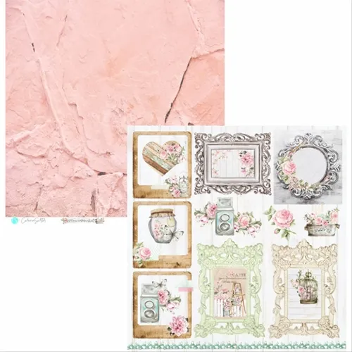 FOLHA PARA SCRAPBOOK - FLOWER MARKET - FLO04 - CAR