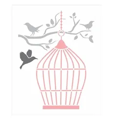 Stencil - 10x30cm - Flor Tulipa - OPA1870 - Opa Criando Arte