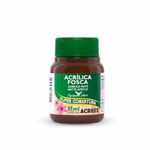 Tinta Acrílica Fosca - 37ml - Marrom Escuro - 526 - Acrilex