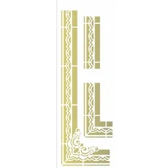 Stencil - 10x30cm - Moldura Cantoneira I - OPA2920 - Opa Criando Arte