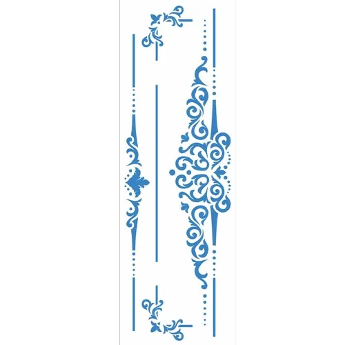 Stencil - 10x30cm - Moldura Arabresco IV - OPA2919 - Opa Criando Arte
