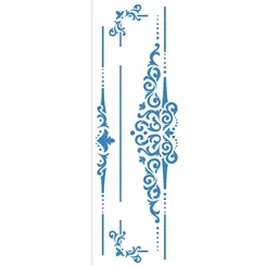 Stencil - 10x30cm - Moldura Arabresco IV - OPA2919 - Opa Criando Arte