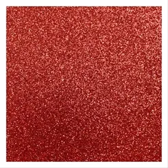 Folha de EVA Glitter - 40x60cm - Vermelho - Make+