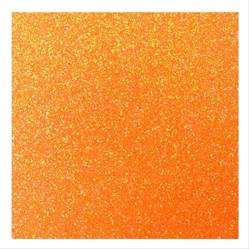 Folha de EVA Glitter - 40x60cm - Laranja Neon - Make+