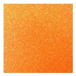 Folha de EVA Glitter - 40x60cm - Laranja Neon - Make+