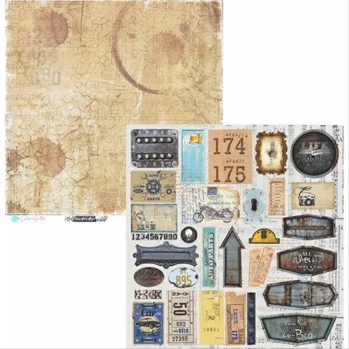 FOLHA PARA SCRAPBOOK - HYPSTER STYELE - HYP07- CAR