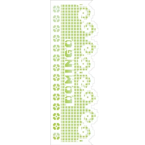 Stencil - 10x30cm - Negativo Renda Semana I - OPA2674 - Opa Criando Arte