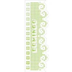 Stencil - 10x30cm - Negativo Renda Semana I - OPA2674 - Opa Criando Arte