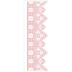 Stencil - 10x30cm - Negativo Renda VIII - OPA2683 - Opa Criando Arte