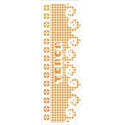 Stencil - 10x30cm - Negativo Renda Semana III - OPA2676 - Opa Criando Arte