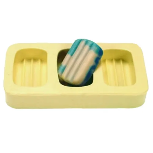 Forma Silicone Sabonete - Canelado Mini - 3 Cavidades - 3845