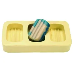 Forma Silicone Sabonete - Canelado Mini - 3 Cavidades - 3845