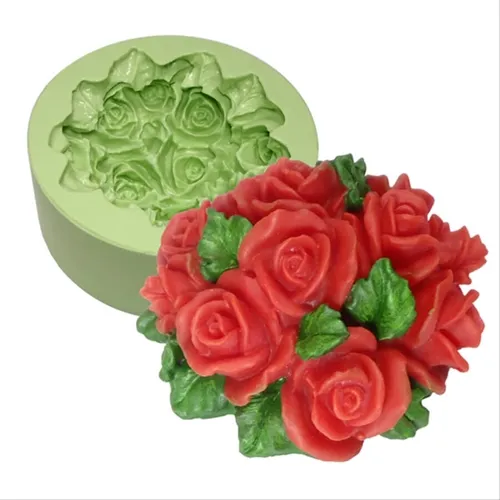 Forma Silicone Sabonete - Ramalhete de Rosas - 105