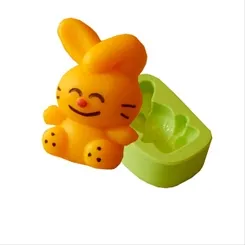 Forma Silicone Sabonete - Coelho Orelha Caída - 4974