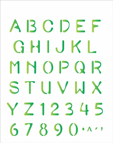 Stencil - 20X25cm - Alfabeto Simples