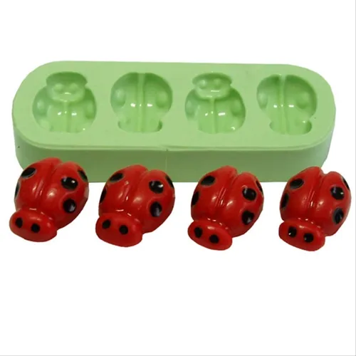 Forma Silicone Sabonete - Joaninha 4 cavidades - 4784