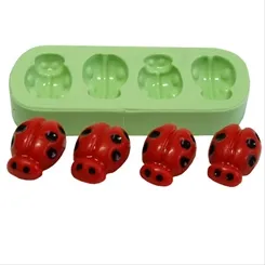 Forma Silicone Sabonete - Joaninha 4 cavidades - 4784